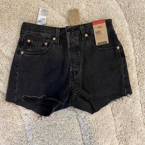 NWT Black Levi Denim Shorts
